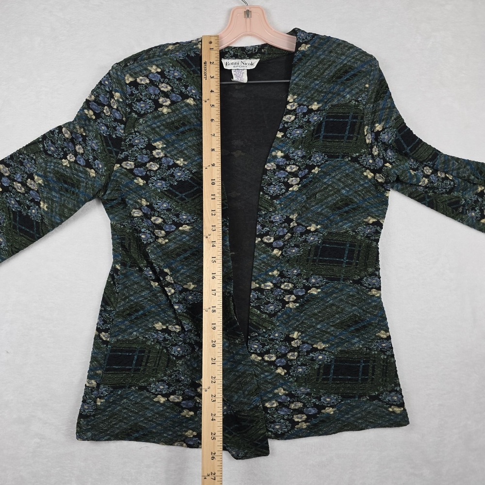 Ronnie Nicole Sport Vintage Women's Size Large Floral Open Front Long Sleeve Top - Picture 4 of 5